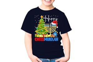 Happy Chrismukkah Merry Christmas Happy Chanukah Jewish Xmas Kids Shirt Gift Girl Boy