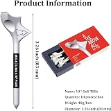 Vinuwu 10 Pcs Golf Tees Unbreakable 10 Degree Plastic Golf Tees view 3