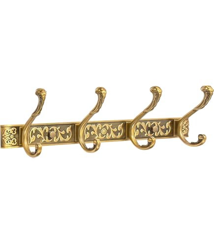 Ganchos Ventana Decorativos CSPARKV 4 Ganchos De Pared Con Flores Doradas, Ganchos Decorativos Para Colgar Bufandas Toallas Llaves Bolsos Sombreros 85352145 Ganchos Cortinas Ventana