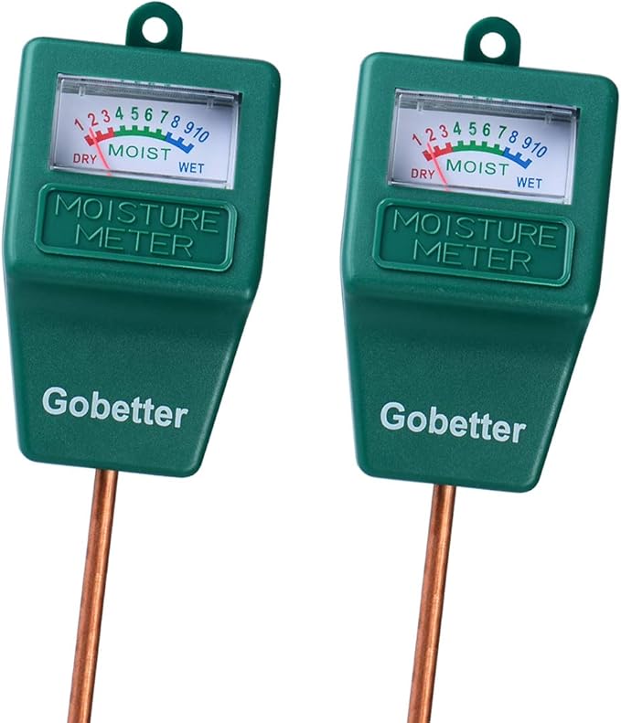 Gobetter Soil Moisture Meter, 2 Pack Plant Water Meter