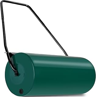 Gardebruk Rasenwalze 60cm 48l Füllvolumen Schmutzabweiser Metall Handwalze Rasenroller Gartenwalze Ackerwalze