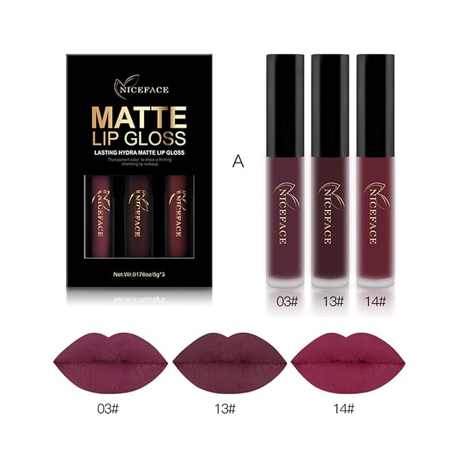 title=Set rossetti opachi Shemrow. 3nbsp;pz, impermeabili, a lunga durata,