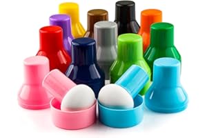 Briartw 12 Colors Paper Pouncers for Ink Blending,Ink Blending Tool with Storage Cases for Card Making,Inking Sponge for Dire