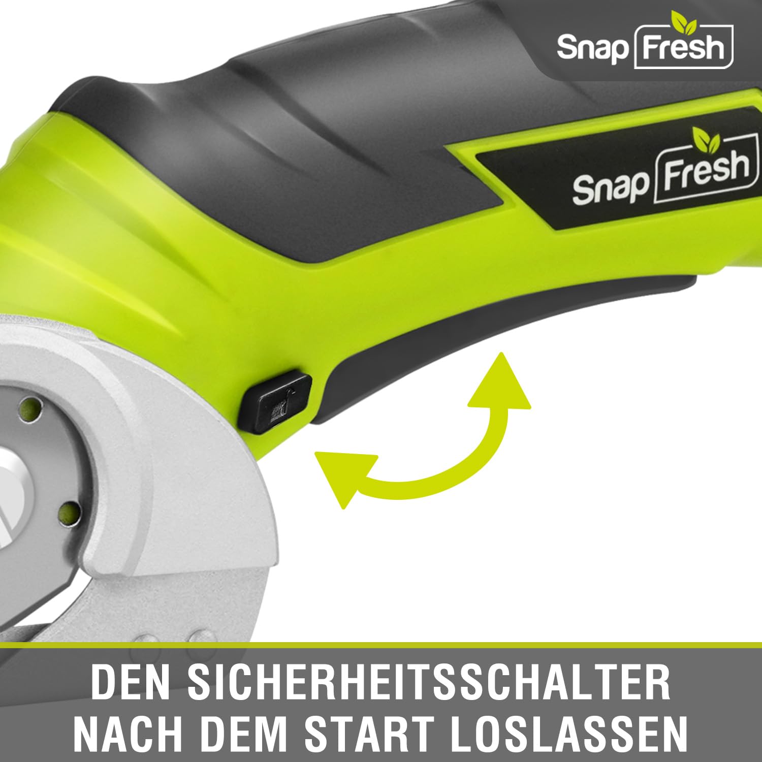SnapFresh Kartonschneider Elektrische Schere 4V Kabellose Rollschneider Akku-Universalschneider Akkuschere - 2 Selbstschärfende Klingen - für Karton, Pappe, Teppich, Leder, Filz, Kunststoff 6