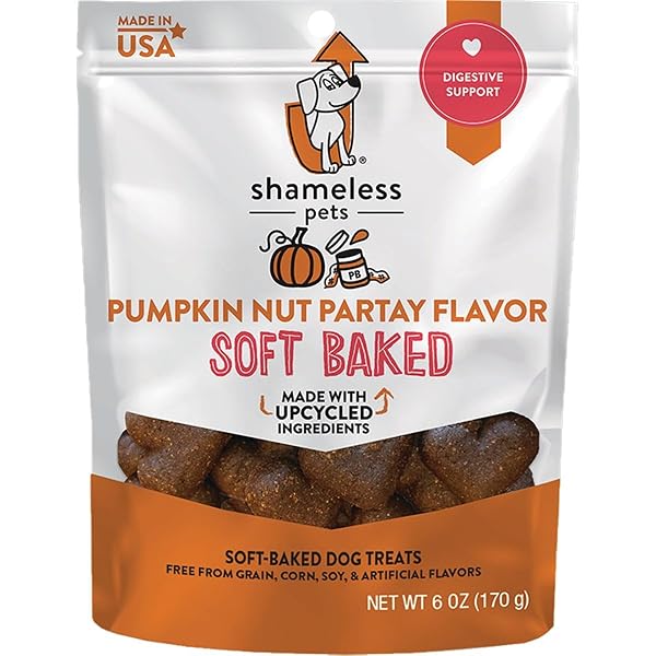 SHAMELESS PETS PUMPKIN NUT PAR-TAY SOFT-BAKED BISCUIT, 6...