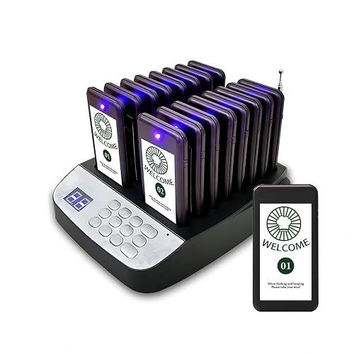 Turn Keycode Pagers Restaurant Pager System,Pagers for Restaurants 1640ft Long Range,Social ...