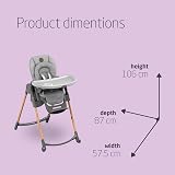 Maxi-Cosi Minla Evolutive Highchair 0–14 Years 60 kg Essential Grey view 6