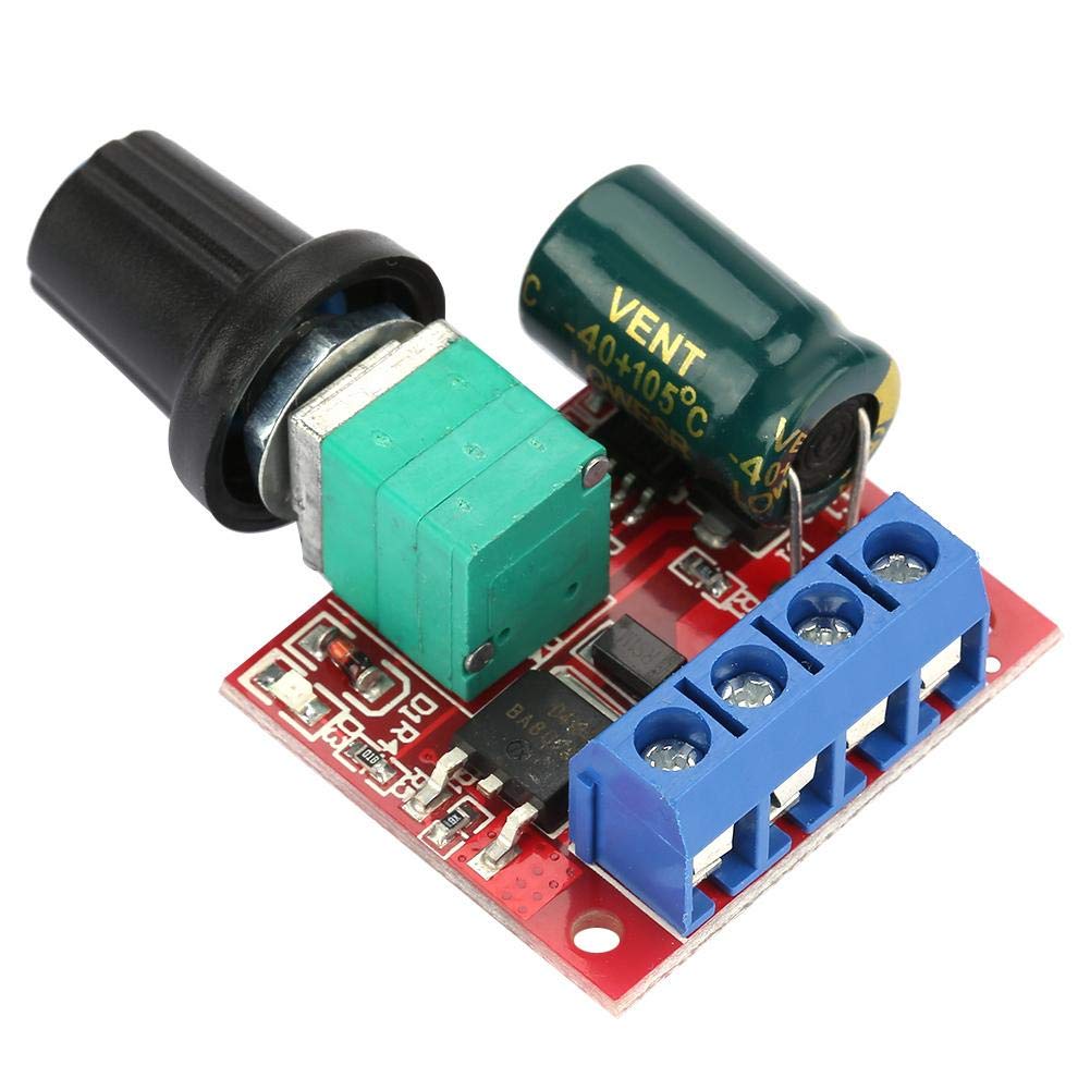 PWM DC Motor Speed Controller 5V-28V 5A Adjustable Switch Module LED Variable Voltage Regulator for Motor Control Applications