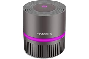 MEGAWISE H13 True HEPA Air Purifier Filter w. Activated Charcoal Layer for Home Bedroom Small Room Office, help to purify for Smoke, Dust, Pet Dander, Ozone Free, Fully Certified