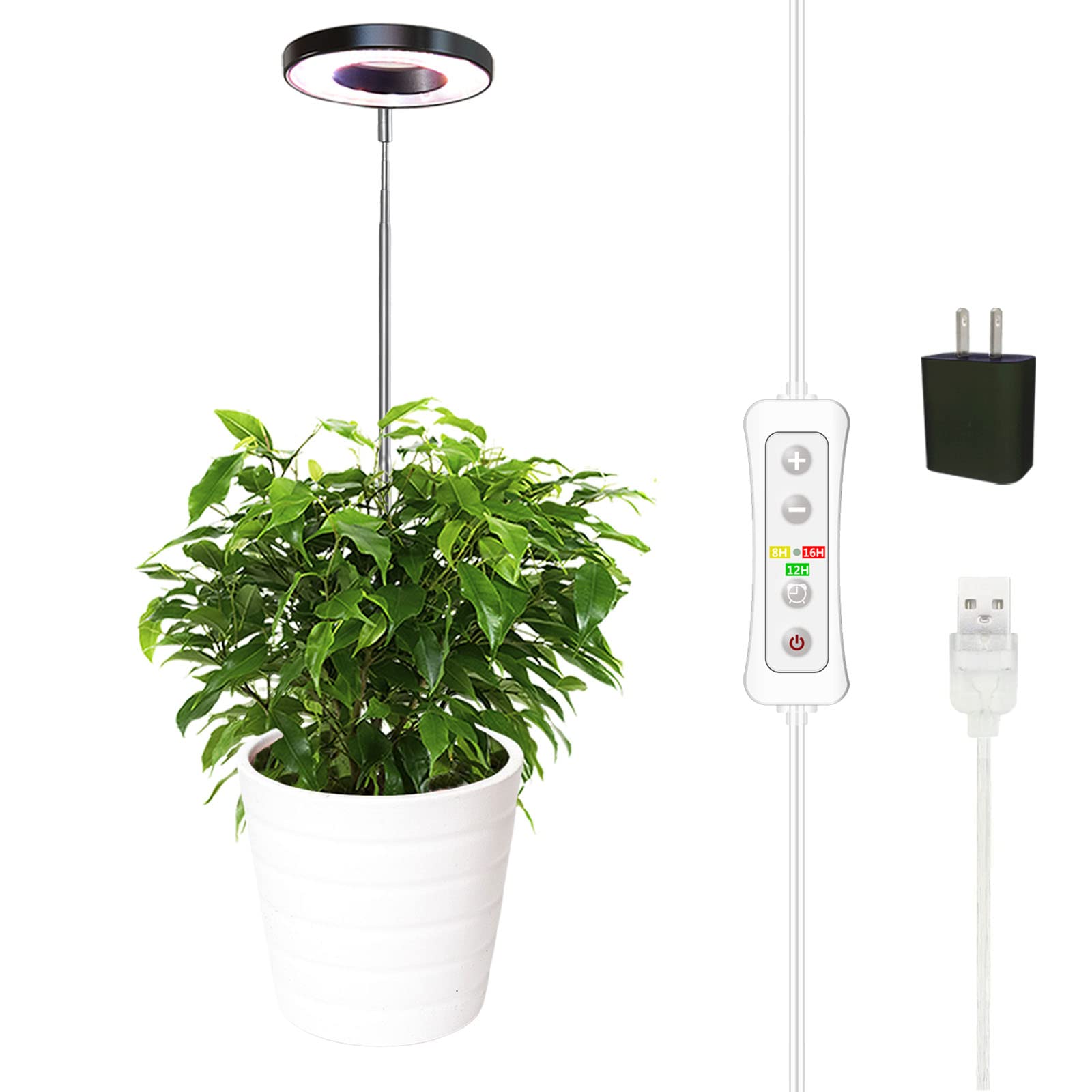 Sleek adjustable plant lighting