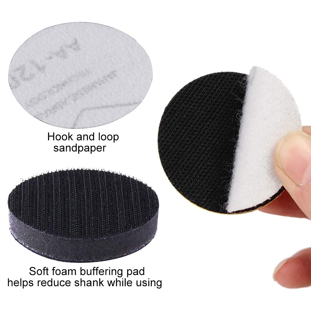 130pcs 2 Inch Sanding Discs Pad, Uspacific Backer Plate 1/4" Shank Sponge Cushions for Drill Grinder Rotary Tools 60-3000 Grit Sandpapers: Industrial & Scientific