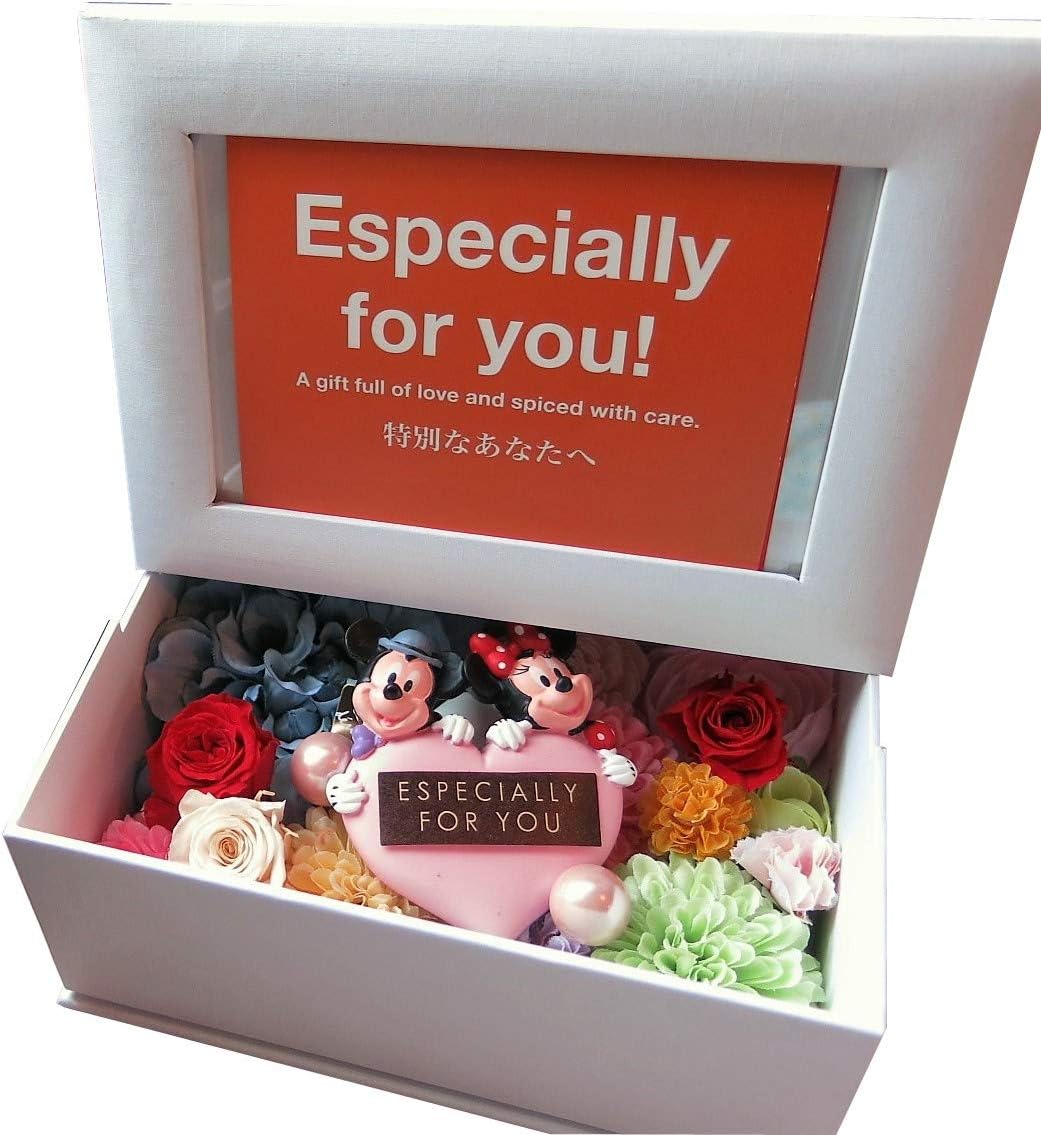 Amazon ホワイトデー お返し ミッキー ミニー ハート 写真立て プリザーブドフラワー入りギフト フラワーギフト ディズニー キャラクター フォトフレーム プリザーブドフラワー オンライン通販