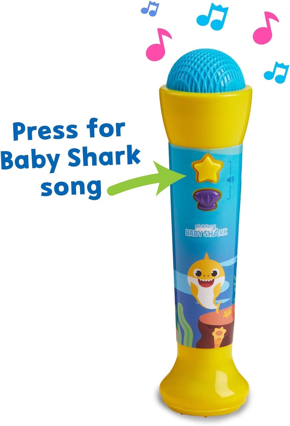 WowWee Pinkfong Baby Shark Official Silly Sing-Along Microphone: Toys & Games