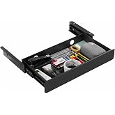 KHAMAL Under Desk Drawer Slide Out Large - Under Table Drawer 17.32" x 9.25", Pull-Out Storage Organizer With Cable Management For Home &amp; Office