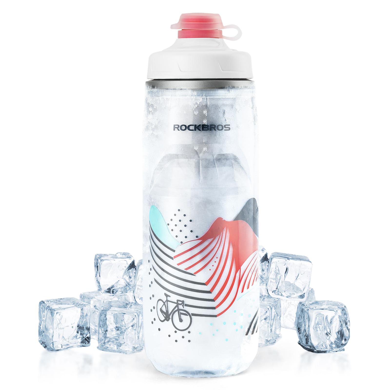 ROCKBROS Water Bottle 620 ml Leak-Proof Sports Bottle Road Bike Mountain Insulated Bottle Sports Outdoor Drinking Bottle Squeezable Water Bottle