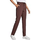CRZ YOGA Womens 4-Way Stretch Pants Tall 29" - Sweatpants Travel Outdoor Workout Athletic Pockets Trousers