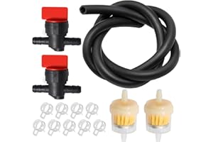 SYOWADA 1/4"-60cm/2 Feet Fuel Filter Gas Fuel Line Hose Kit Replacement for Lawn Mower Cultivators Tractors Snow Blowers Moto