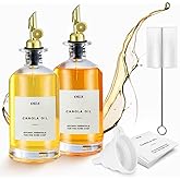 350 ML Premium Olive Oil Dispenser Bottles for Kitchen with Pourer, Elegant Olive Oil Bottle, Sprayer for Cooking, Vinegar Dispenser Bottle Set of 2,Home Oil Container As Gift (M)