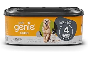 Pet Genie – Jumbo refill 1-pack – Up to 4 months of supply - Ultimate odor control dog poop bags