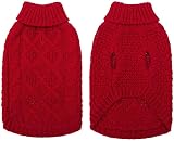 Mihachi Turtleneck Dog Jumper Cable Knit Winter Coat Leash Hole - 5 Sizes 7 view 3