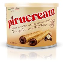 Amazon.com: Pirucream Cream Filled Rolled Wafer. Chocolate and ...