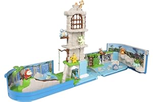 Jazwares Pokemon Carry Case Battle Ruins Playset - Portable Transforming Backpack Playset with Action Features and 2-inch Pikachu Battle Figure