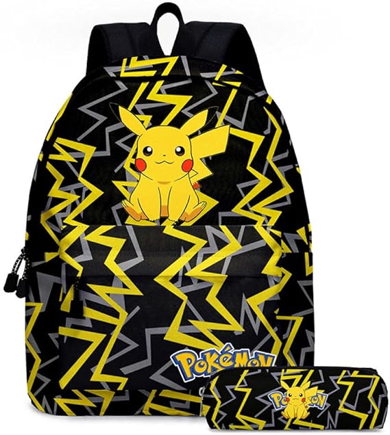 Child Pokemon School Bags Backpacks Pikachu Children Travel Bags Big