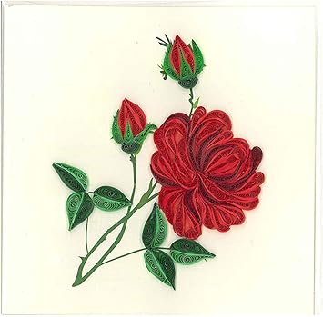 Origamo Qu070 Biglietto Di Auguri Rosa 2 In Filigrana Di Carta Eseguito A Mano Amazon It Giochi E Giocattoli