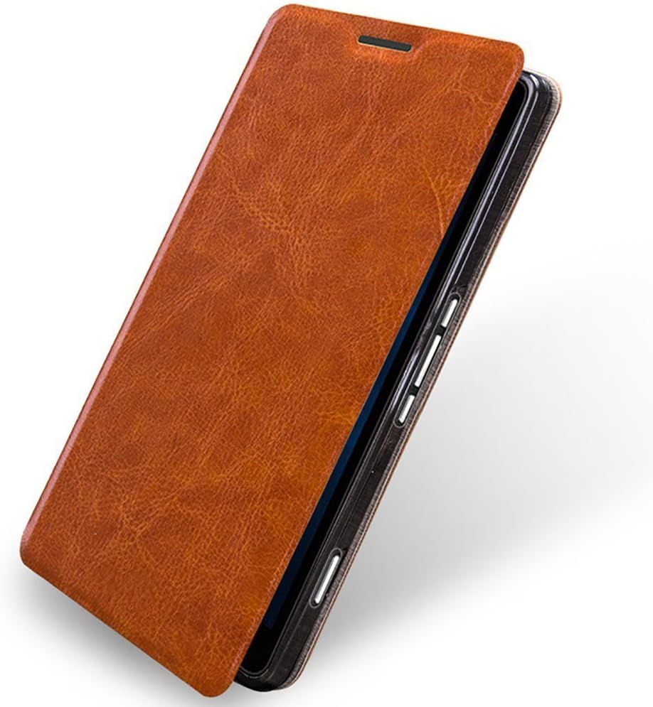 Sony Xperia XA Ultra Case, Asmart Slim Pu Leather Cover with TPU Bumper Back Phone Case for 6.0" Sony Xperia XA Ultra (Brown)