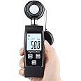 Light Meter, XRCLIF Handheld Lux Meter for Ambient Light Intensity Monitoring, Digital Photometer Range up to 200,000 Lux, Photo Illuminance Sensor with MAX/MIN Data Hold for Grow Plants Led