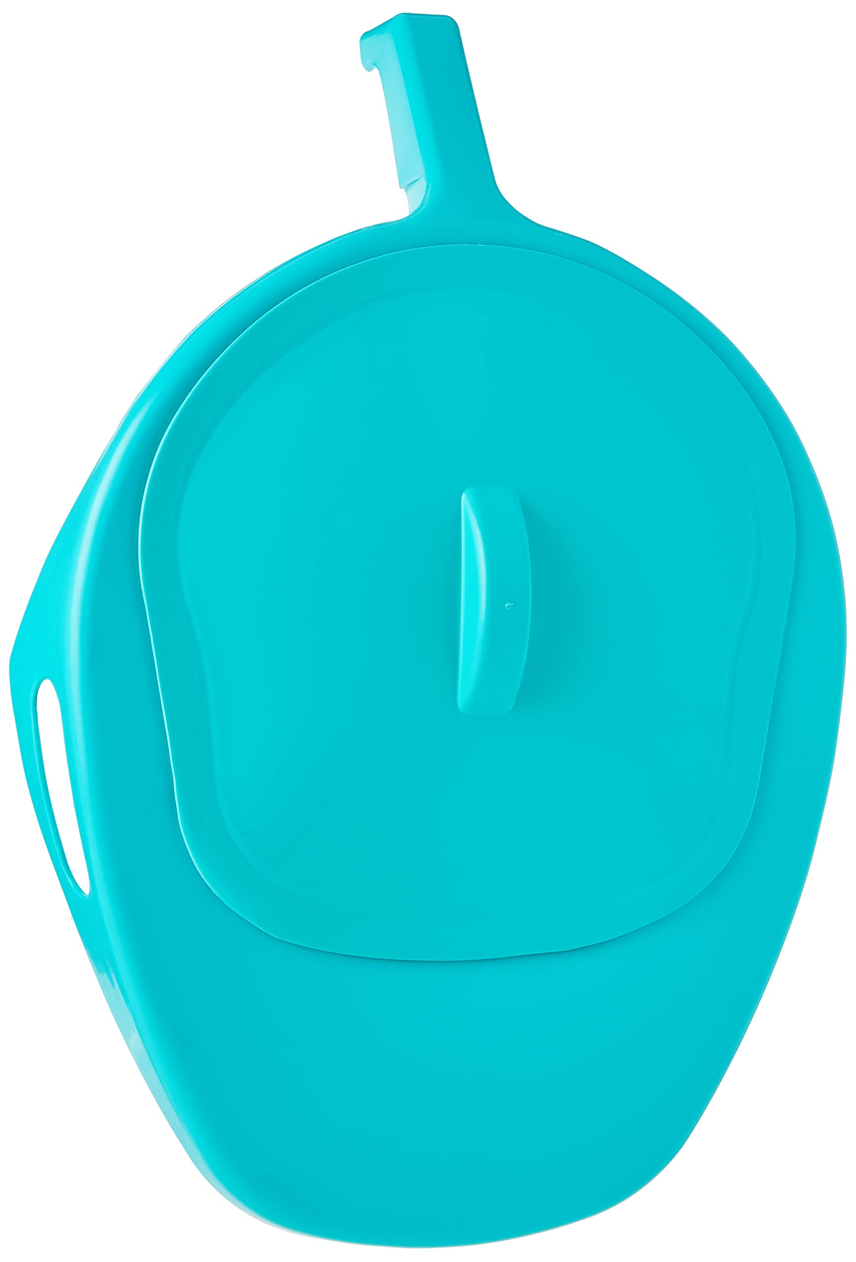 HOMECRAFT Fracture Bed Pan with Lid, Easy to use Men and Women Commode for Bedbound, Elderly, Disabled and Handicapped Users, Green Colour