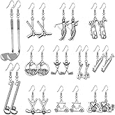 Dreuyet Golf Sport Earrings for Women Dainty Golf Club Pearl Sports Earrings Jewelry Gifts for Females Golfers