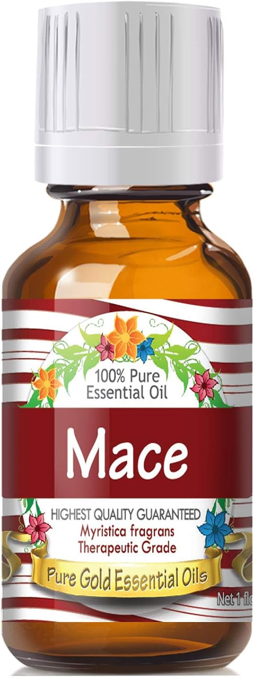 Pure Gold Mace Essential Oil, 100 Natural & Undiluted