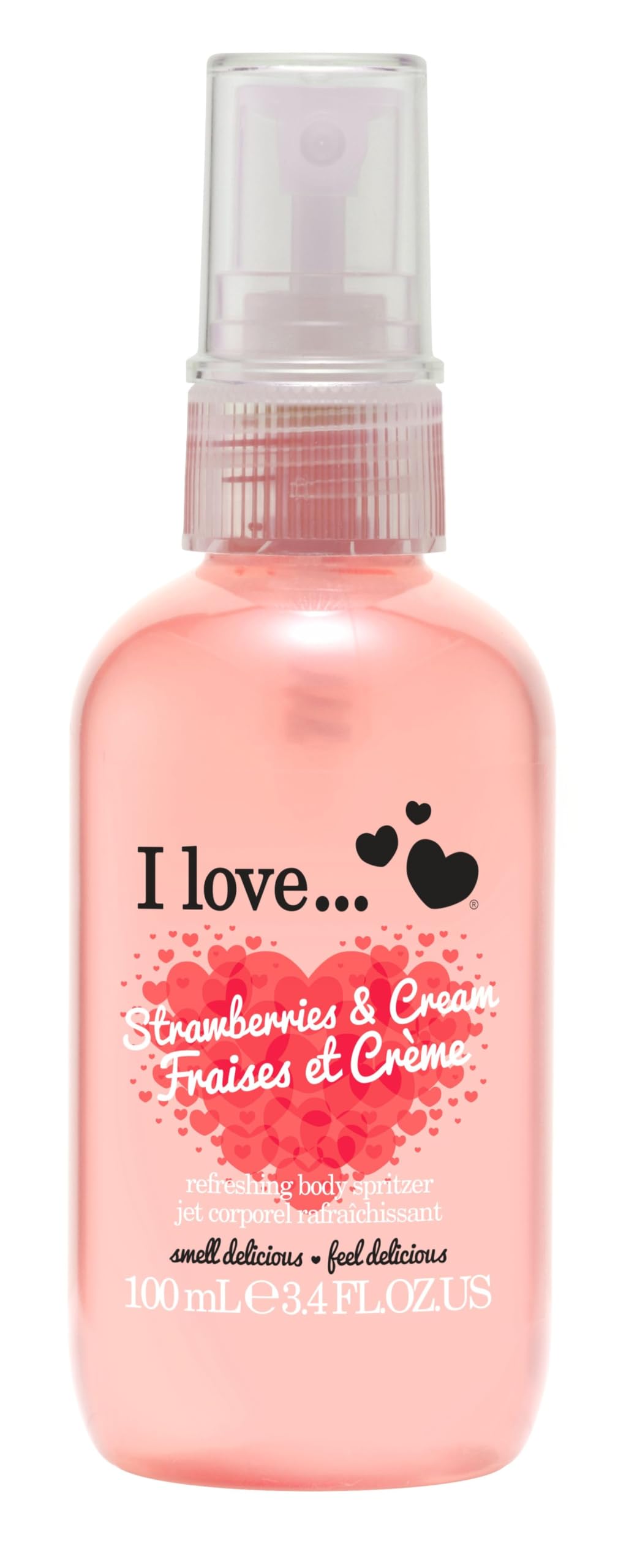 I Love Originals Strawberries & Cream Body Spritzer, Formulated With Natural Fruit Extracts to Keep You Cool & Fragranced, Travel-Size Essential Providing On-The-Go Refreshment, Vegan-Friendly - 100ml