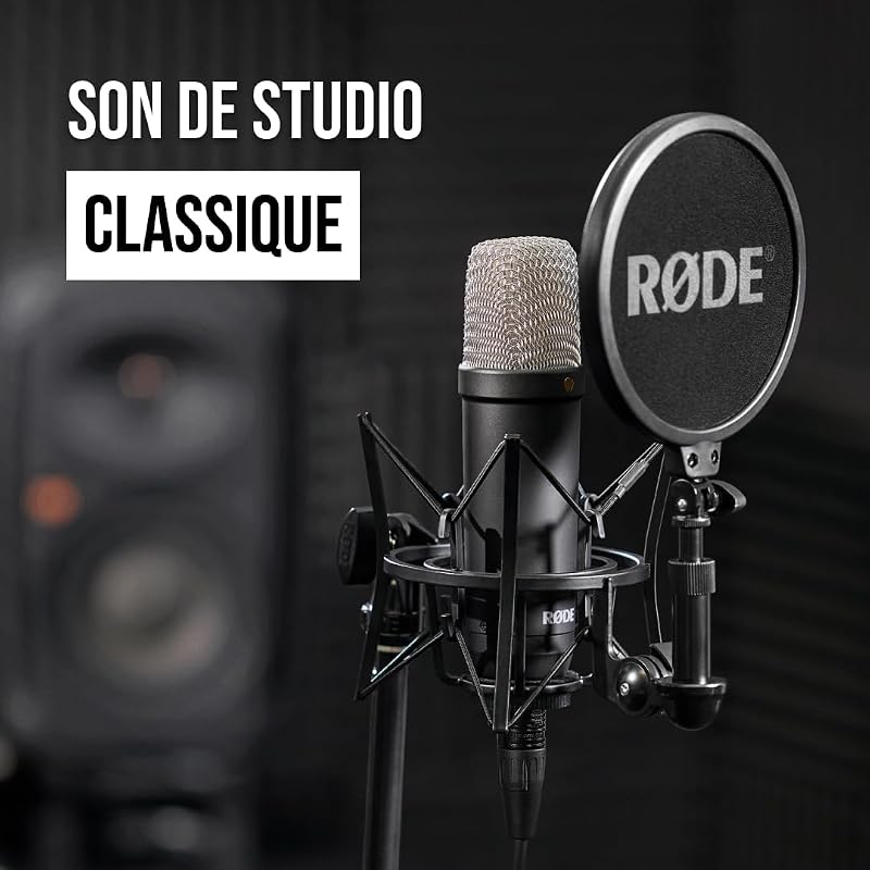 NT1 Signature Series Microphone à condensateur, Filtre Anti-Pop et câble XLR pour la Production Musicale et l'enregistrement Vocal