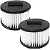 2 Pack DWV9330 Replacement HEPA Filter Compatible with DEWALT DWV010 (8 Gallon) & DWV012 (12 Gallon) Dust Extractor, Part # D