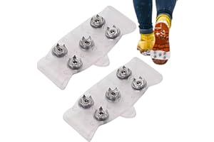 Ice Grips for Shoes and Boots, 1 Pair Crampons for Hiking Boots, Anti Slip 5 Teeth Traction Cleats Crampons ICES Snow Grip