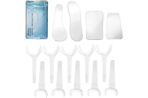 Tazrigo Dental Photography Mirrors Stainless Steel & 10Pcs T-shape Retractor Mouth Opener