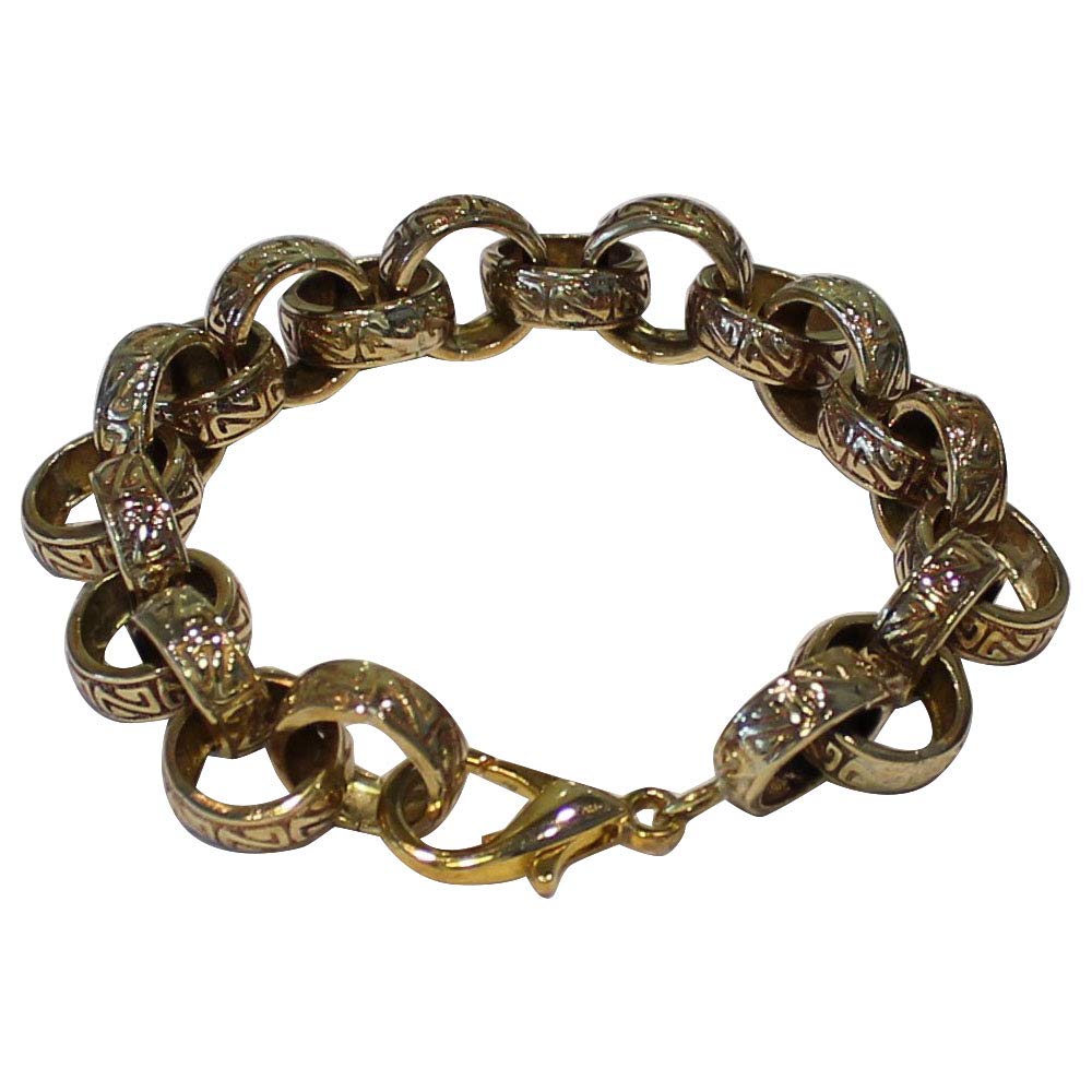 9 INCH Patterned Belcher Bracelet Jewellers Bronze Dipped in 9ct Gold