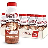 Premier Protein COFFEEHOUSE Caramel Macchiato Protein Shake with Caffeine for Energy – 30g Protein, No Added Sugar, 24 Vitamins & Minerals, 11.5 fl oz, 12 Pack