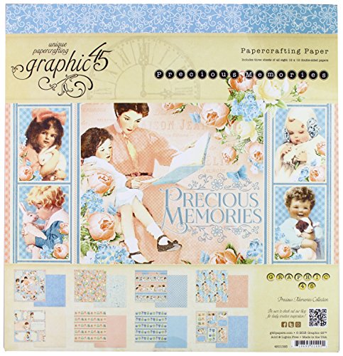 Graphic 45 Precious Memories Pad Paper, 12 by 12-Inch