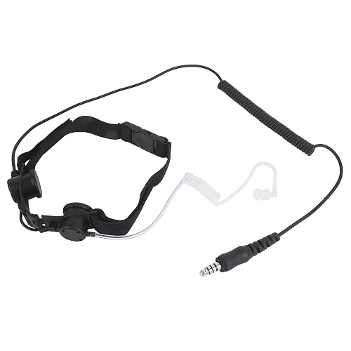 Tactical Navy Seal 7.0mm Throat Vibration Bone Conduction Mic Headset ...