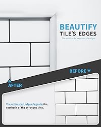 Art3d 10 Ft Peel and Stick Trim for Backsplash Tile