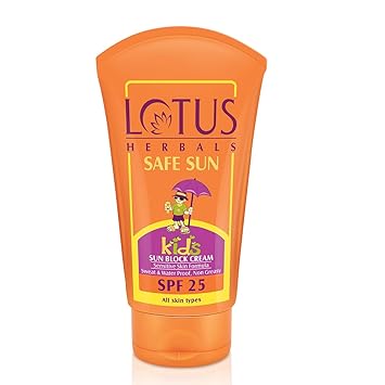 Lotus Herbals Safe Sun Kids Sun Block Cream SPF 25, 100g