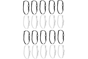 NOLITOY 20Pcs Adjustable Elastic Bow Tie Straps Extension Belts for Men and Women Polyester All Stretchable