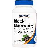 Nutricost Elderberry Capsules 575mg (120 Capsules) - Black Elderberry, Vegetarian, Gluten Free and Non-GMO Supplement