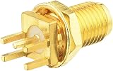 Eightwood SMA Jack Female Bulkhead Solder .062in End Launch Connector WLAN Wifi view 3
