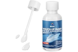 SENVEN Boat Paint White Touch Up Pen High-Gloss Boat Scratch Repair Marine Topside Bottom Enamel Marine Repair for Boats, Wood, Fiberglass, Aluminum, Metals Water-Based 30ML