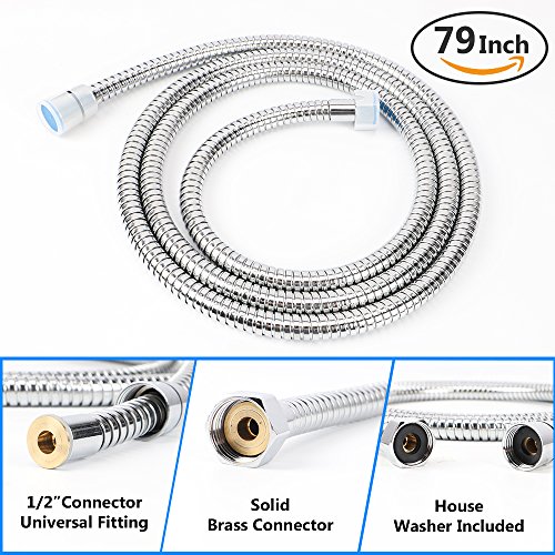 BOSNELL Steel Bath Handheld Shower Hose Replacement Flexible 6.5ft