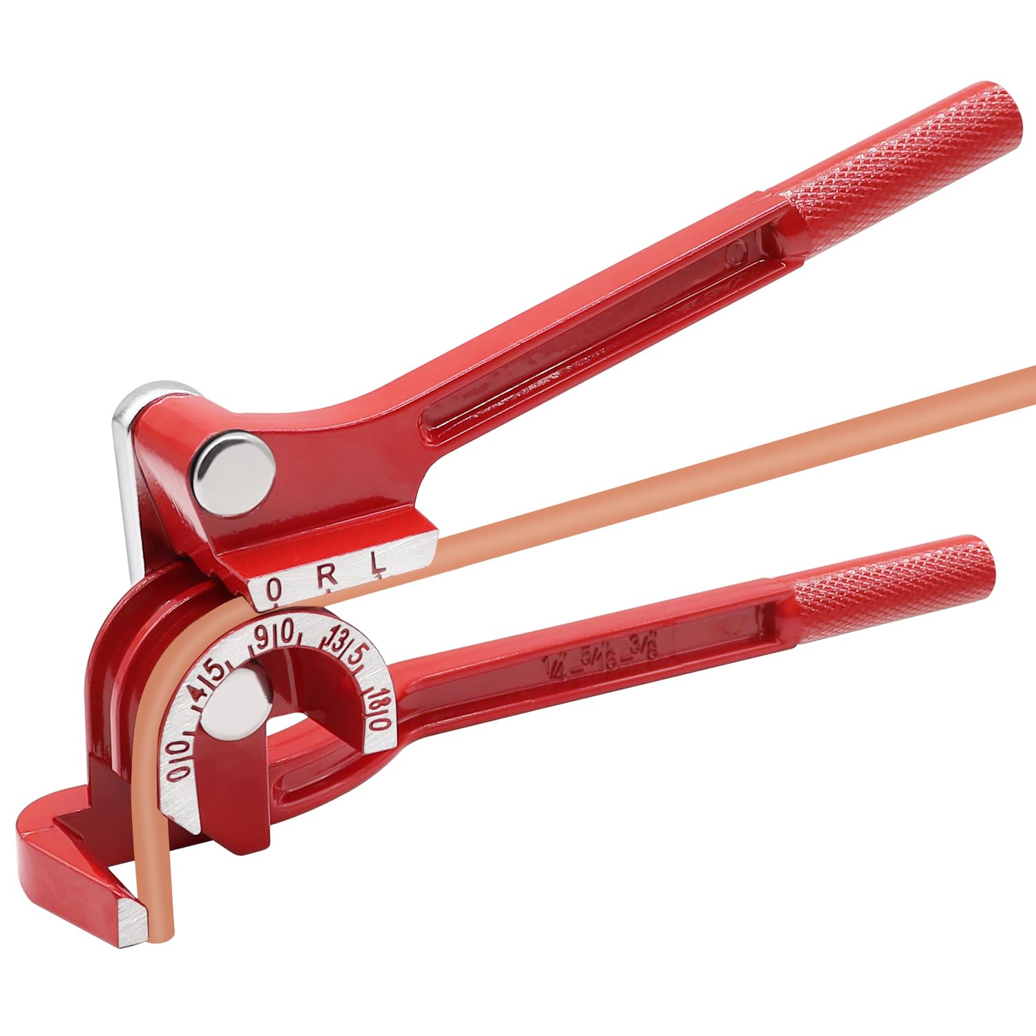 mxuteuk Tube Bender 1/4inch 5/16inch and 3/8inch 180 Degree 3-in-1 Manual Tubing Bender for Copper, Brass, Aluminum and Thin Steel Pipes (Black)